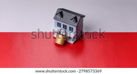 Security, a concept background for protecting your home from burglary or accident. Home security as a background for your design