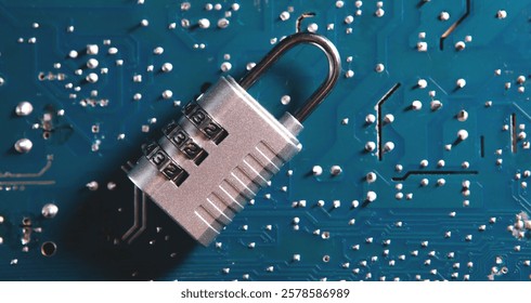 security concept with padlock ..