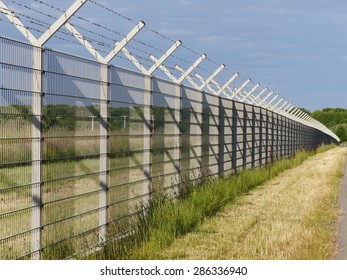 Security Fence Of An International Airport