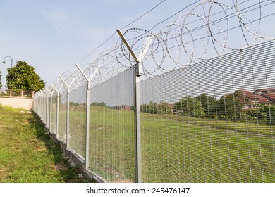 Security Fencing At Residential Neighborhood