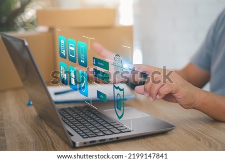 Security of the future technology of data storage and cybernetics on  Internet.Finger scanning and password allows access to security in transportation work and customer data in laptop,online system
