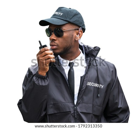 Security Guard Man Service. Defense And Protection