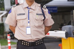 Security Guard With Opening Barrier Gate