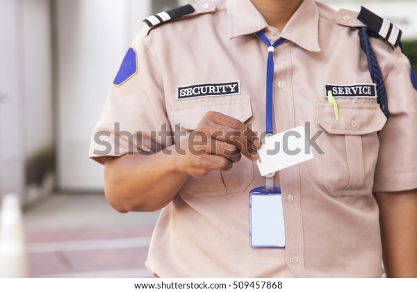 Security guard with\
opening barrier gate