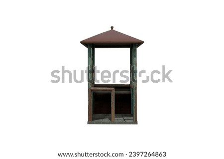 Security guard post isolated over white background
