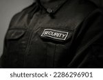 security guard in uniform. closeup. Security Guard Officer. security guard.