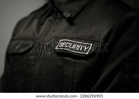 security guard in uniform. closeup. Security Guard Officer. security guard.