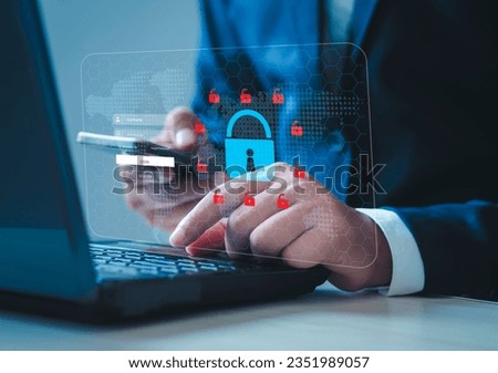 security hack Threats of data leaks and system security Red open key surrounded by blue closed Close the problem solving gap. Ethical Hacking and Professional Penetration.