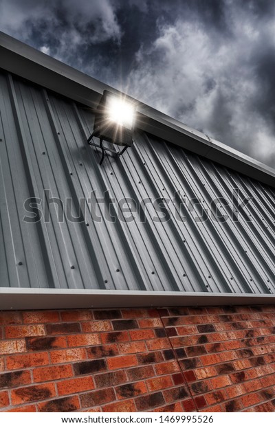 Security Light
Mounted On A Factory Unit
Wall