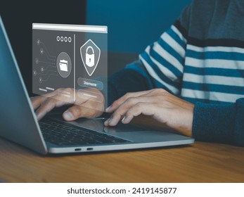 Security of logging in on the internet To access business documents or personal information