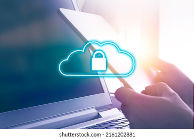 security management for digital documents and data files sharing with cloud storage  - Shutterstock ID 2161202881