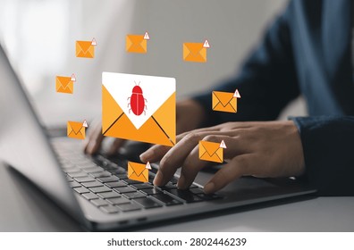 The security program detects cyber threats, including spam and virus infections, and provides alerts for laptops that are turned on. (Email, Spam, Virus, Malware)