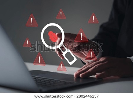 The security program detects cyber threats, including spam and virus infections, and provides alerts for laptops that are turned on. (Email, Spam, Virus, Malware)