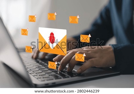 The security program detects cyber threats, including spam and virus infections, and provides alerts for laptops that are turned on. (Email, Spam, Virus, Malware)