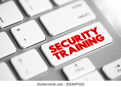 Security Training Text Button On Keyboard, Concept Background