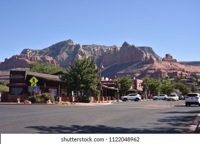 Sedona, AZ. U.S.A. June 7, 2018. Sedona, Arizona, Main Street 8:30 A.M.
