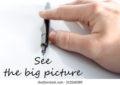 See The Big Picture Text Concept Isolated Over White Background