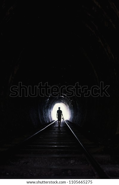 See Light End Tunnel Stock Photo Edit Now 1105665275