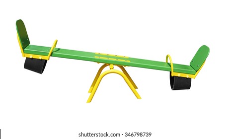 See Saw Isolated On A White Background
