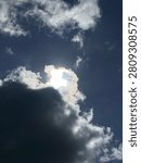 see the sun surrounded by clouds that form a rainbow around it. where the sun shines, the clouds dance and the rainbow reminds us that beauty follows every storm.