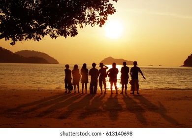 See sunset.     