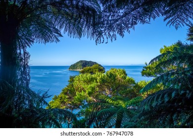 See View From Abel Tasman Coast Track In National Park. New Zealand