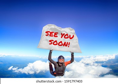 See You Soon. Sky Banner