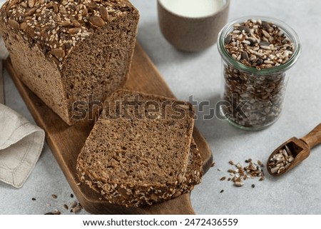 seeded homemade multigrain rye bread