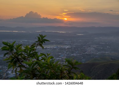 Seeing The Beauty Of Sentani Airport, Papua Was Taken In The Afternoon From Tugu Mc. Artur