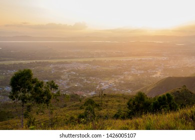 Seeing The Beauty Of Sentani Airport, Papua Was Taken In The Afternoon From Tugu Mc. Artur