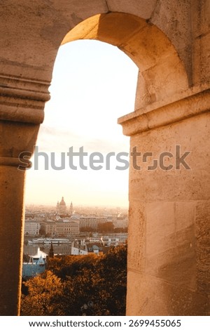 seeing budapest through an arch