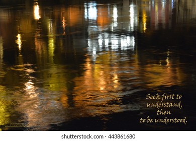 Seek first to understand, then to be understood (Steven Covey quote) - Shutterstock ID 443861680
