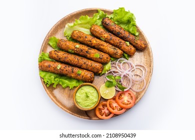 Seekh Kabab Made Minced Chicken Mutton Stock Photo (Edit Now) 2108950439