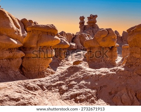 A seemingly alien world of bizarre formations awaits visitors to Goblin Valley State Park, Utah