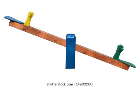 Seesaw isolated on white background