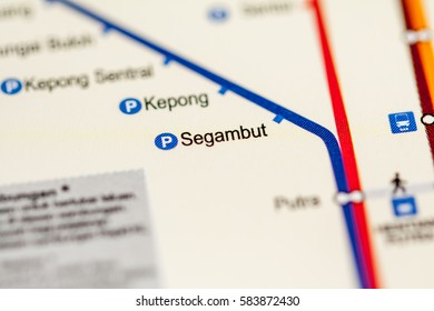 Segambut Station. Kuala Lumpur Metro Map.