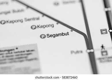 Segambut Station. Kuala Lumpur Metro Map.