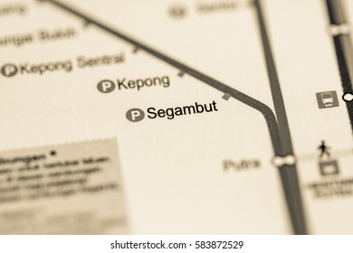 Segambut Station. Kuala Lumpur Metro Map.