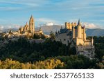 Alcázar of Segovia, a medieval castle built on a rocky crag in Castile and León, Spain