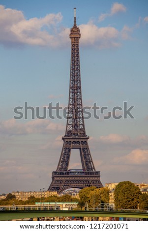 Similar – Eiffel Tower and Liberty statue in Paris