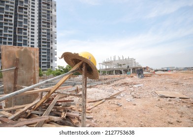 Selang, Malaysia - February 23, 2022: View towards on going housing projects. 