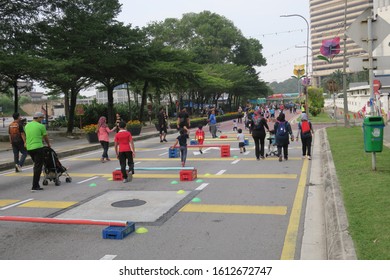  Selangor. Malaysia. 12.01.2020. Shah Alam Car Free Day. It Was Introduced As Part Of The City Low Carbon City Initiative,to Aim To Be A Low Carbon City By 2030.