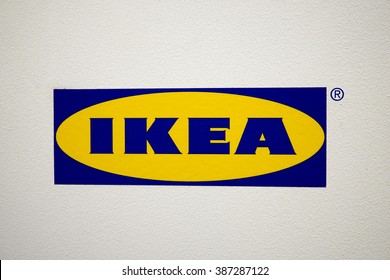 SELANGOR, MALAYSIA - MARCH 03 : The Ikea logo in Ikea Damansara Malaysia on March 03,2016. Ikea was founded in Sweden in 1943.