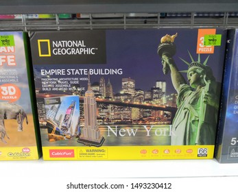 Selangor, Malaysia - Septem 2019 : Cubicfun Educational Toy By National Geographic Company Display For Sale In Store.National Geographic Is An American Pay Television Network And Flagship Channel. 