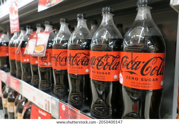 selangor.malaysia.01.10.2021. Coke Zero does\
not contain any calories or sugar and is not a significant source\
of nutrients. It’s sweetened with artificial\
sweeteners.