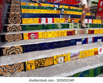 Selaron Steps In Rio, Brazil