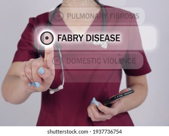 Select FABRY DISEASE menu item. Doctor use cell technologies. 

