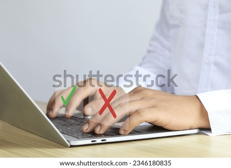 Select yes or no true or false symbol.