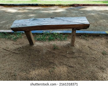 Selected Blurred Background, Beautiful Wooden Chair And Outdoor Located