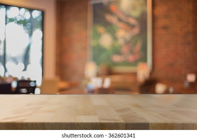 Selected focus empty brown wooden table and Coffee shop blur background with bokeh image. for your photomontage or product display - Shutterstock ID 362601341